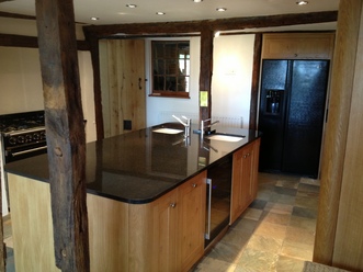 Solid Oak Kitchen with large Island